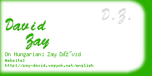 david zay business card